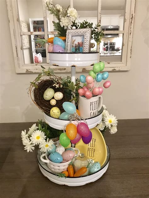 Easter 3 Tier Tray With Rae Dunn Tiered Stand Tier Tray Rae Easter
