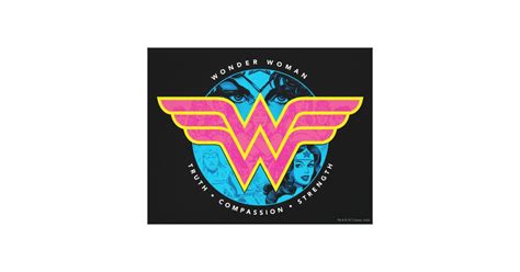 Truth Compassion Strength Comic Wonder Woman Logo Canvas Print Zazzle