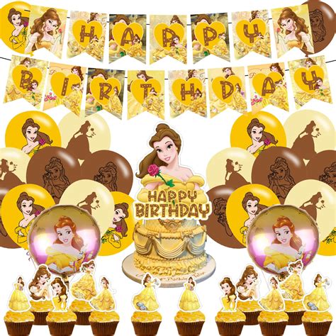 Buy Princess Belle Party Decorationsbirthday Party Supplies For Beauty