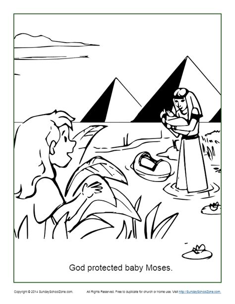 Baby Moses Coloring Page Home Design Ideas