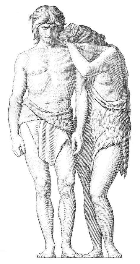 Vintage Religious Clip Art Adam And Eve Engraving The Graphics Fairy