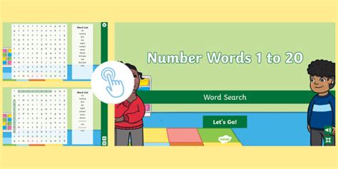 Number Words 11 To 20 Interactive Word Search Twinkl
