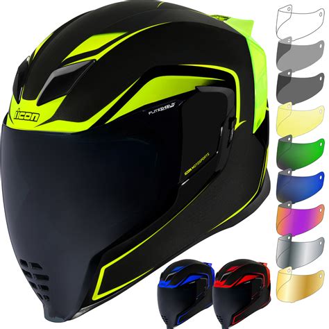 Icon Airflite Crosslink Motorcycle Helmet And Visor Full Face Helmets