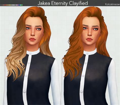 Kot Cat Jakea Eternity Hair Clayified Sims 4 Hairs