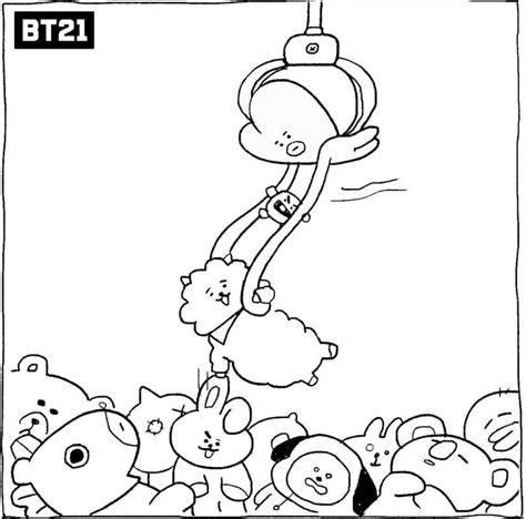 Bt21 Coloring Pages 80 Free Printable Coloring Pages Kpop Drawings
