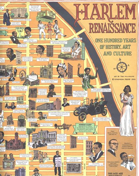 Harlem Renaissance Map Of Harlem African American History Month
