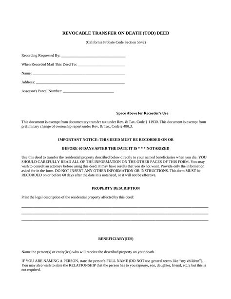 Transfer On Death Deed Fill Online Printable Fillable