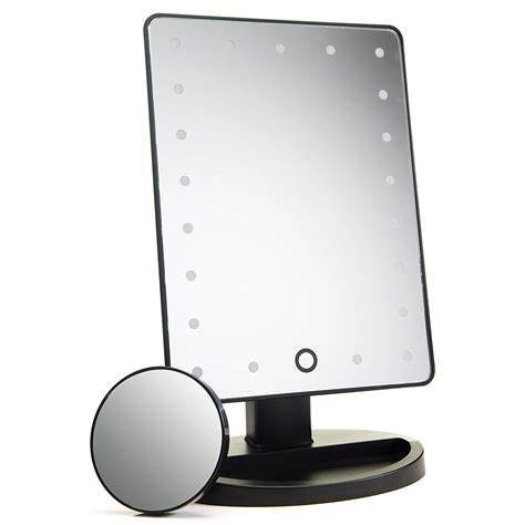 Natural Daylight Lighted Makeup Mirror Vanity Mirror With Touch Screen Dimming Detachable 10x