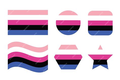 Bandera De Orgullo Fluido De Género Bandera De Orgullo De Identidad Sexual Ilustración Simple