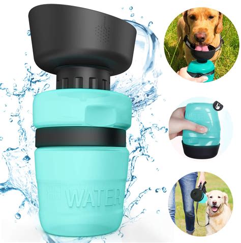 Portable Dog Water Bottleupgraded 2 In 1 Pet Travel Water Bottle And