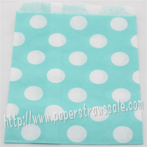 Light Blue Polka Dot Paper Favor Bags 400pcs Pfbags078 3200 Paper Strawsbuy Wholesale