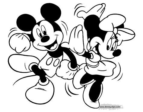 Mickey Mouse Minnie Mouse Coloring Page Coloring Pages
