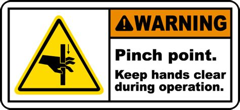 Pinch Point Keep Hands Clear Label Claim Your 10 Discount