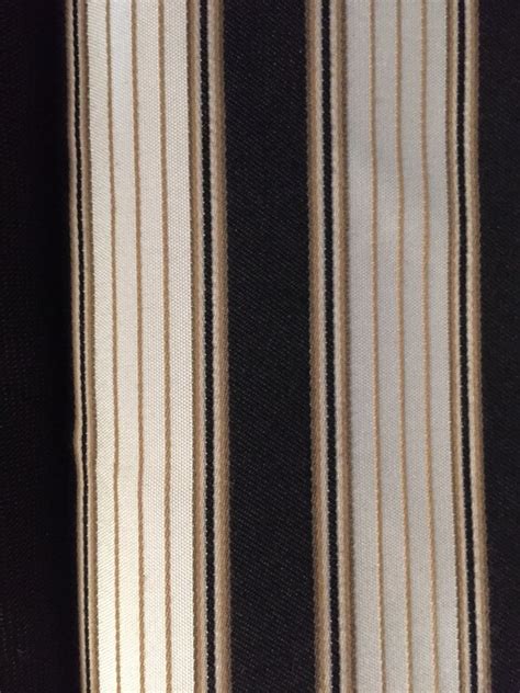 Black And Tan Stripe Upholstery Fabric By The Yard