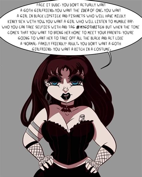 i found this on instagram i was wondering what you guys thought of the goth girlfriend idea