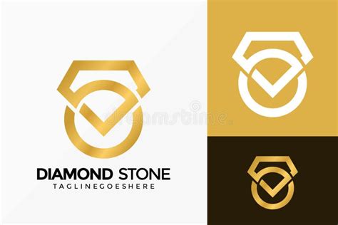 Premium Diamond Gemstone Logo Vector Design Abstract Emblem Designs