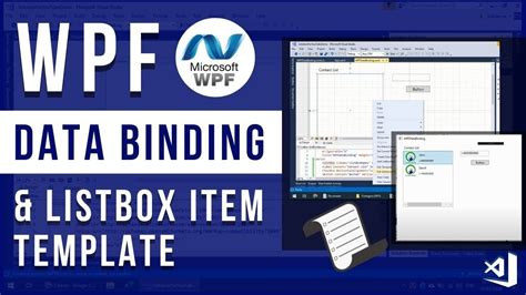 Wpf Data Binding And Listbox Item Template Youtube
