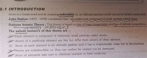 1 Introduction Atom Is A Greek Word And Its Meaning Indivisible Ie An U