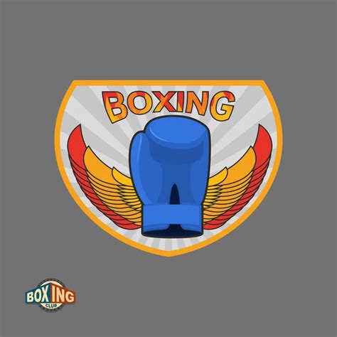Set Of Boxing Emblems Logos And Stripes Mma Fight Club Logo Stock