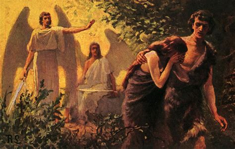 Adán Y Eva Echados Del Jardín Del Edén Biblia