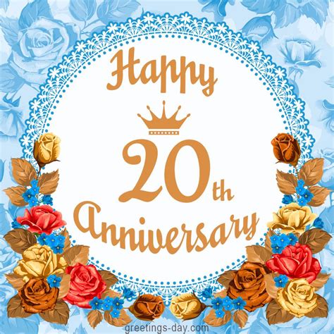 Happy 20th Anniversary Free Greetings And Wishes Anniversary