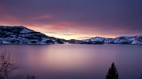 Wallpaper Landscape Mountains Sunset Lake Nature Reflection Sky
