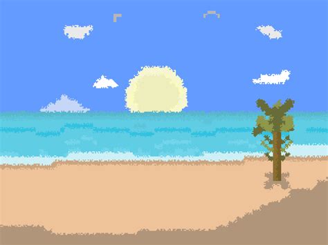 Beach V2 Pixel Art By Wagner Ponciano De Souza On Dribbble