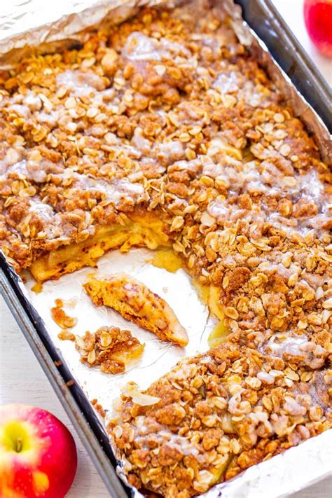 A Casserole Dish Is Topped With Granola And Sliced Into Pieces Ready