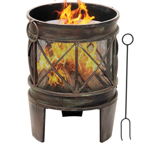 Buy Amagabeli Fire Pit Outdoor Wood Burning Cast Iron Firepit Fire