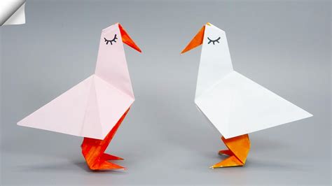 Paper Goose Origami Goose Easy Youtube
