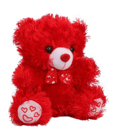 Tickles Red Cute Sitting Teddy Bear Stuffed Love Soft Toy