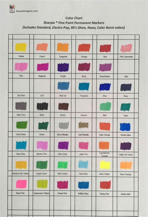 √ Neon Color List