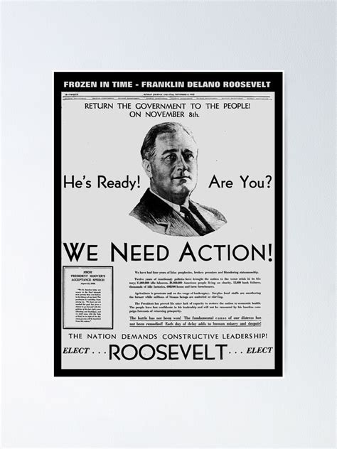 Roosevelt Vintage Election Advertisement Print Poster For Sale By Posterbobs Redbubble