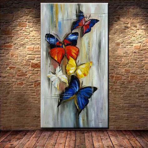 Canvas Painting Ideas For Living Room Canvas Painting Butterfly Oil Painted Hand Abstract