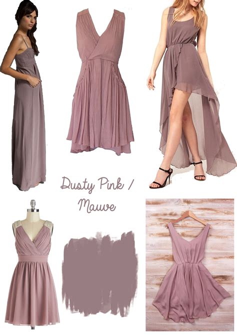 Dusty Pink Mauve Bridal Party Dresses Mauve Dress Bridesmaid Dresses