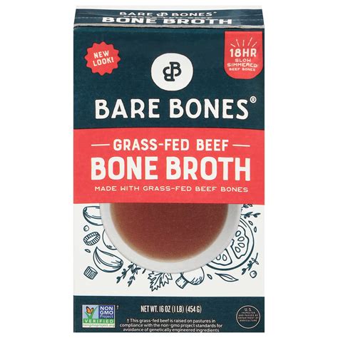 Bare Bones Organic Grass Fed Classic Beef Bone Broth Shop Broth