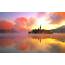 Lake Bled Northwestern Slovenia Warm Morning Sun Fog Wallpaper 