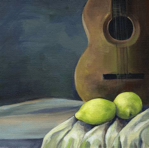 Still Life With Guitar Painting By Natasha Denger Pixels
