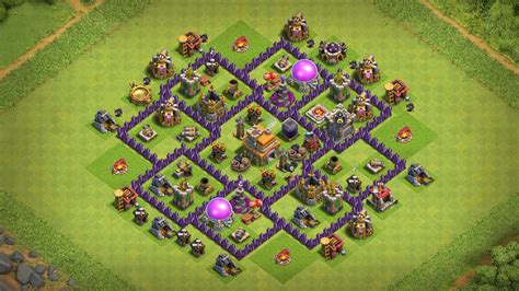 Th7 Hybrid Base Layout With Layout Copy Link Clan Castle Layout