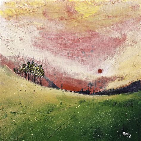 Mountain Landscape Abstract Original Painting Painting By