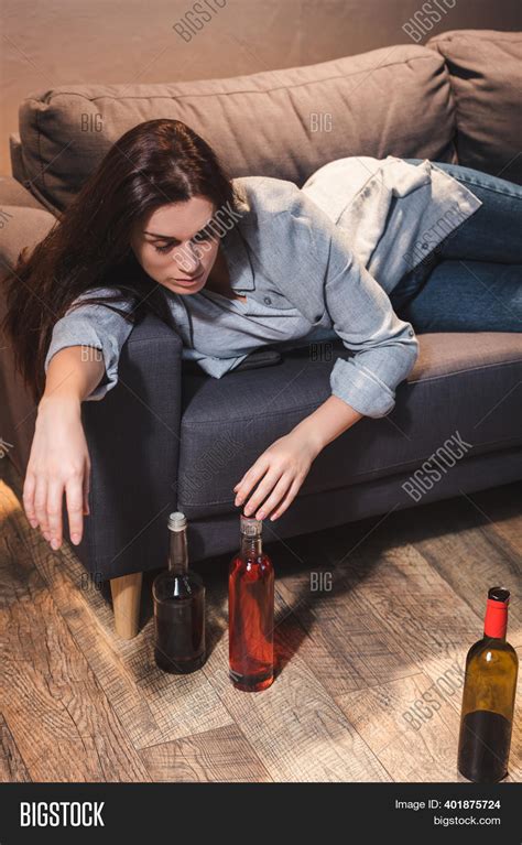 Drunk Woman Lying On Image And Photo Free Trial Bigstock