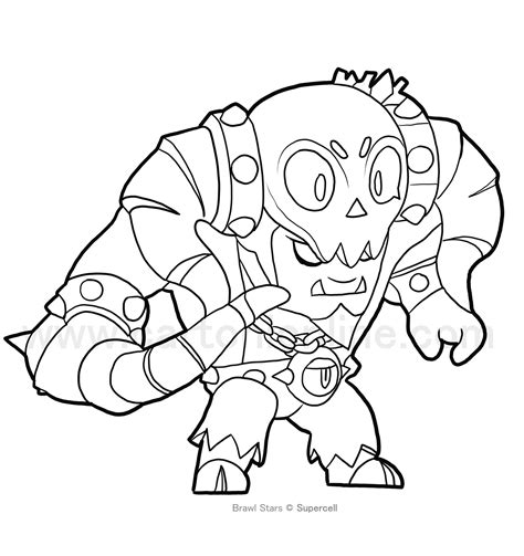 Underworld Bo From Brawl Stars Coloring Page