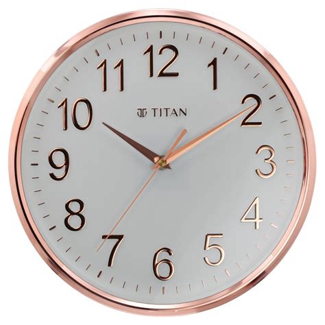 Shop Online Titan Contemporary White Metallic Finish Wall Clock With