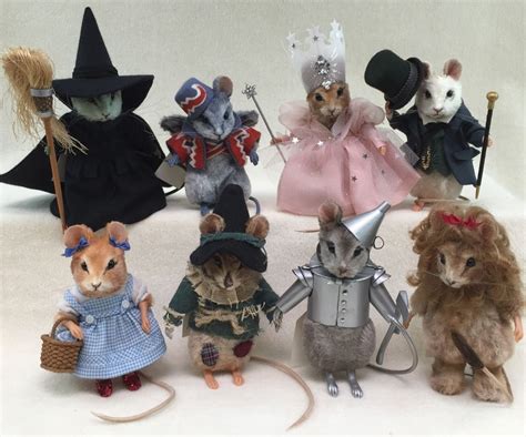 R John Wright Wizard Of Oz Mice Spectacular Set Of 8 Numbered Alike
