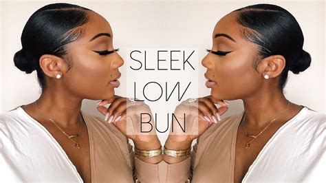 Sleek Low Bun Tutorial Relaxed Hair Tamara Renaye Youtube