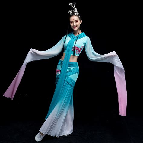 Chinese Folk Dance Costume Watersleeve Dance Costume Female Classical Dance Costume Chinese Wind