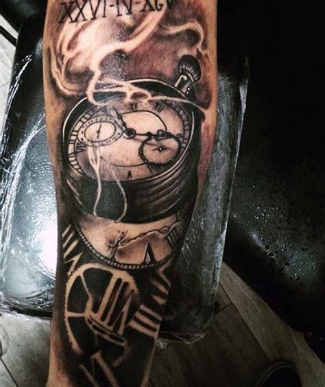 80 Clock Tattoo Designs For Men Timeless Ink Ideas
