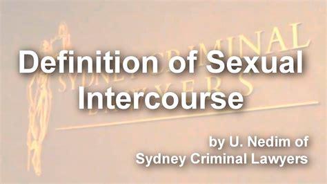 Definition Of Sexual Intercourse Youtube