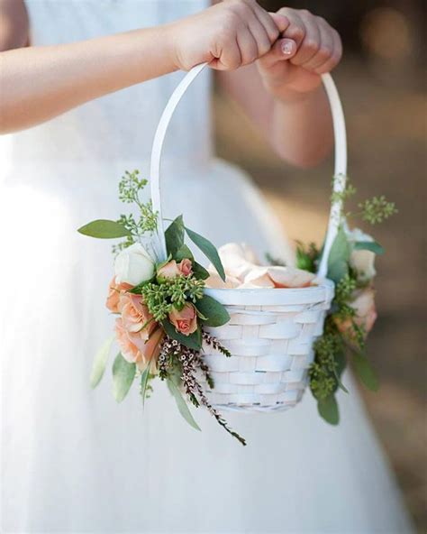 12 Flower Baskets Your Flower Girl Will Love Wedding Flower Girl