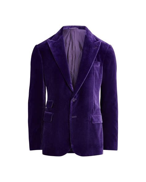 Ralph Lauren Kent Velvet Dinner Jacket In Purple For Men Lyst